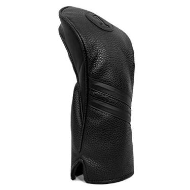 Imagem de Capas de cabeça ProActive Sports vintage para tacos de golfe para motorista, Fairway Woods e híbridos, Black/Black | 1 - Driver
