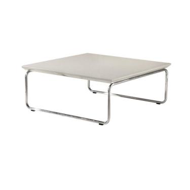 Imagem de Mesa de Centro Kairos Pé Cromado Bisart Decor Laca Off White