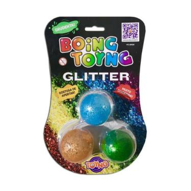 Imagem de Bolinhas Grudentas De Apertar Glitter Boing Toyng 44263