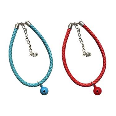 Imagem de Colar de sino de cachorro pequeno e médio porte cão gato acessório para animais de estimação coleira de cachorro com rastreador de localização (2 peças)