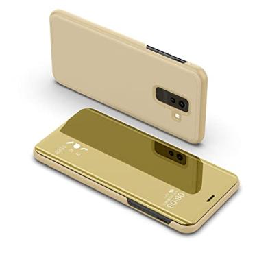Imagem de Capa espelhada inteligente para Samsung Galaxy Note 9 8 10 20 S21 S20 FE S8 S9 S10 Plus S10e S7 Edge M21 M12 M31 Ultra Cover Coque, Gold, para Samsung S9 Plus