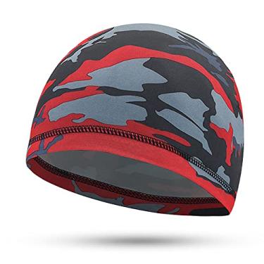 Imagem de Tingpai Esportes ao ar livre masculino boné de ciclismo bicicleta capacete forro corrida esqui gorro de motocicleta boné clava