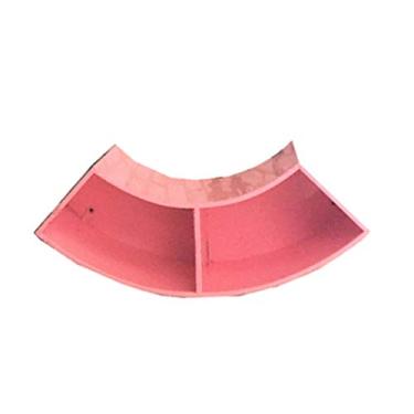 Imagem de KIZQYN Estante de livros estilo industrial estante de parede rack de armazenamento decorativo criativo curvo estante para exibição de estante para sala de estar quarto escritório estante de 70,6 cm (cor: cinza)