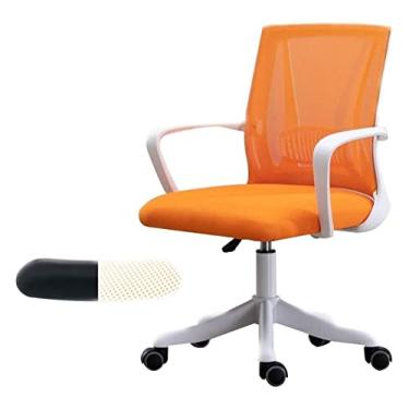 Imagem de cadeira de escritório Cadeira E-sports Cadeira de escritório giratória de elevação ergonômica Cadeira de computador Poltrona ergonômica Cadeira de assento estofado (cor: laranja) needed