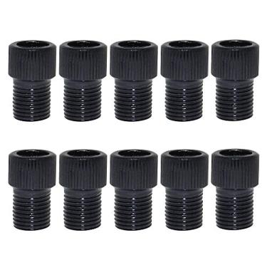 Imagem de Kit 10 Adaptador de Válvula Presta - Americana em Alumínio Calypso Preto