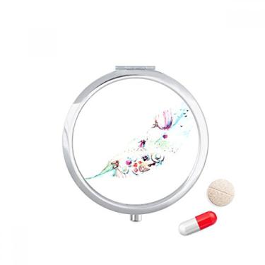 Imagem de Leaf Fire Balloon Hat Camera Watercolor Painting Pill Case Pocket Medicine Storage Box Recipiente Dispenser
