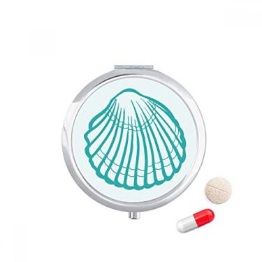 Imagem de Caixa de armazenamento de medicamentos com ilustração verde da Scallop Marine Life