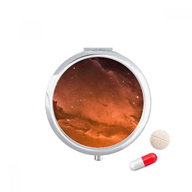 Imagem de Clouds — Estojo de comprimidos vermelho céu estrelado para armazenamento de remédios