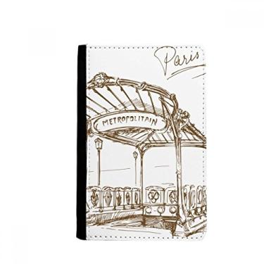 Imagem de Metropolitain Station França Paris Landmark Porta-passaporte Notecase Burse Capa carteira carteira porta-cartões