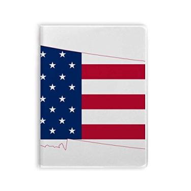 Imagem de Montana USA Mapa Estrelas Listras Bandeira Formato Caderno Capa de Goma Diário Capa Macia