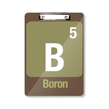 Imagem de B Boron elemento químico ciência prancheta pasta bloco de escrita placa de apoio A4
