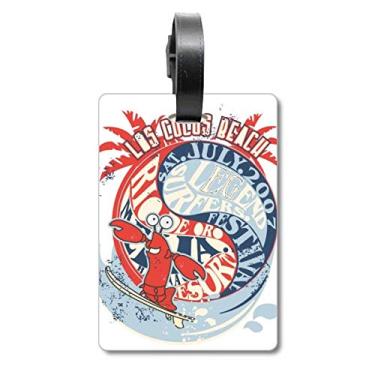 Imagem de World Beach Lagosta Marine Organismo Mala Etiqueta para Bagagem Cartão de Bagagem Scutcheon Etiqueta