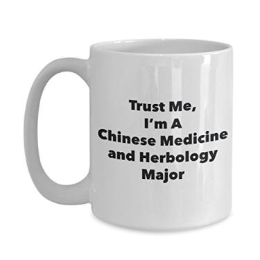 Imagem de Trust Me, I'm A Chinese Medicine and Herbology Major Caneca - Caneca de café divertida - Lindas ideias de presentes de formatura para amigos e colegas de classe (425 g)