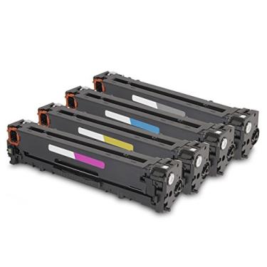 Imagem de Kit 4 Toner Compatível HP CB540A CB541A CB542A CB543A 125A KCYM