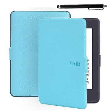 Imagem de enoxboo Capa Esbelto para O Kindle Voyage 7th Generation, Modelo No. NM460GZ - Capa para Kindle Voyage 2014 com Auto Wake Sleep Recurso/Resumo, Padrão Cruzado