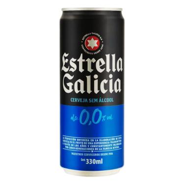 Imagem de Cerveja Estrella Galicia Zero Álcool Lata 330ml