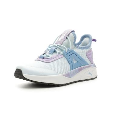 Imagem de PUMA Tênis infantil unissex Pacer 23 First Frost com fecho alternativo, Sonho azul-gelado - violeta vívido, 3 Little Kid
