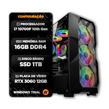Imagem de PC GAMER HERTZ® i7 10700F 16GB RAM SSD 1TB RTX 3060 12GB GABINETE GAMER