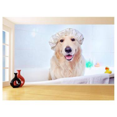Imagem de Papel De Parede Animal Cão Petshop Banho Tosa 3,5M Anm402
