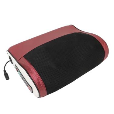 Imagem de Travesseiro Massageador Elétrico de Pescoço, Massagem Shiatsu de Tecido Profundo Com Compressão Quente para Massagem Nas Costas (Vermelho)