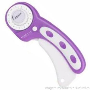 Imagem de Cortador Circular Retrátil Com Lâmina De 45Mm Para Costura E Patchwork - Roxo