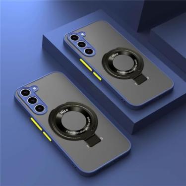 Imagem de Capa com suporte magnético para Samsung Galaxy S23 S22 S21 24 Ultra S20 FE Note 20 S10 Plus M54 Capa fosca de carga, azul, para Samsung S20 Plus