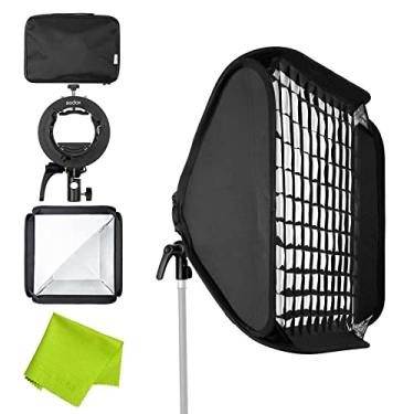 Imagem de Godox 32 x 32 polegadas Strip Softbox com suporte S2 Speedlite suporte Bowens Mount para GODOX V1 Series, AD200Pro, AD400Pro, V860II, TT350 Series Flash Speedlights