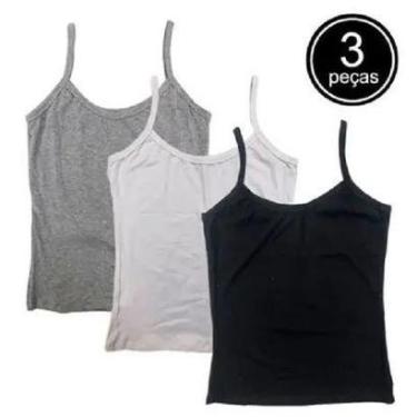 Imagem de Kit 3 Regata Básica Fitness Alça Alcinha Academia Esporte Treino Corrida Colors-Feminino