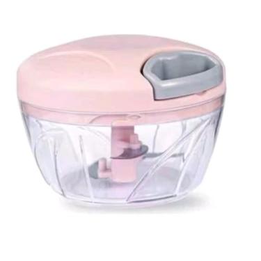 Imagem de generic, Processador de Alimentos Manual de 500 ml semiautomatico 3 laminas fatiar,triturar,moer,deversos alimentos como alho,ceb