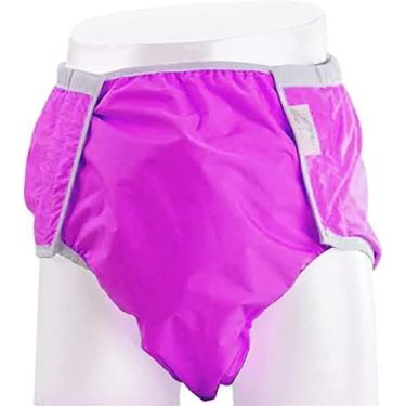Imagem de Fraldas de pano reutilizáveis à prova d'água, para adultos e deficientes, bolso para incontinência, respirável, sem vazamento, rosa, GG, colecionador88
