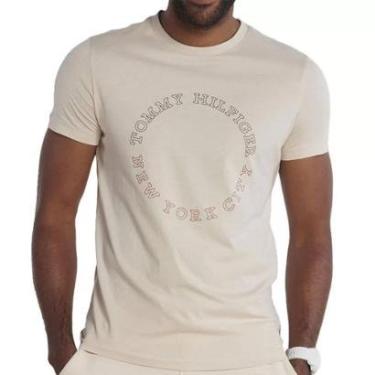 Imagem de Camiseta Tommy Hilfiger Monotype Roundle Tee Bege-Masculino