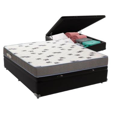 Imagem de Cama Box Casal com Bau Ortobom D33 Light Preto