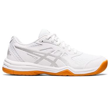 Imagem de ASICS Calçados Femininos de Vôlei Upcourt 5, Branco/prata pura, 9.5