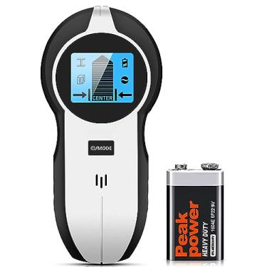 Imagem de Stud Finder Scanner de parede eletrônico 5 em 1 atualizado com bateria para detecção de fio CA e metal de madeira, tela LCD HD e alarme de áudio