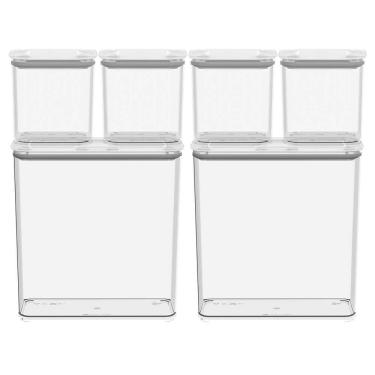 Imagem de Kit de Potes Herméticos Organizadores Empilháveis Modo 6 peças - Coza