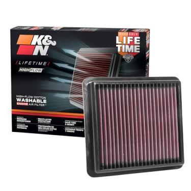 Imagem de K&N Filtro de ar do motor: alto desempenho, premium, lavável, filtro de substituição: Compatível com Honda Accord 2018-2019, 33-5074