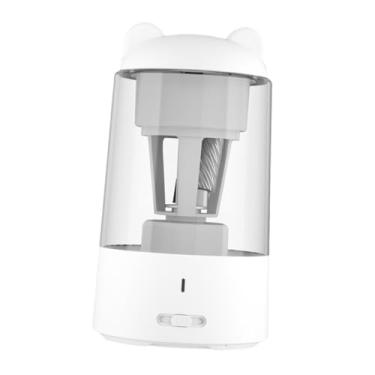 Imagem de Gralara Apontador de Lápis Elétrico Robô Apontador de Lápis Totalmente Automático com Lâmina Helicoidal de Alta Resistência Portátil para Escola de 6,5 mm a 8, Branco