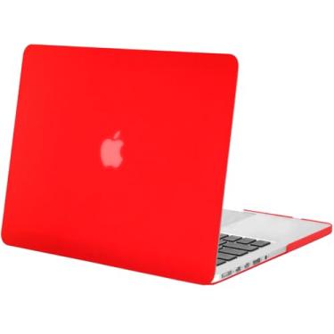 Imagem de Capa para MacBook Pro 13 Polegadas A1502 A1425 Fabricado 2012 a 2015 com HDMI, sem Drive CD/DVD (Vermelho Fosco)