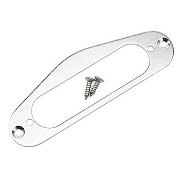 Imagem de 1 peça Yootones Metal Guitar Single Coil Pickup Anel de montagem com parafusos para guitarra Fender Stratocaster Strat (prata)