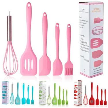 Imagem de Conjunto de Utensílios de Cozinha de Silicone Kit 5 peças Conjunto de 