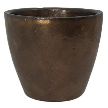 Imagem de Vaso Cachepot de Cerâmica Pequeno 10x9 Colorido p/ Decoração - Verde G