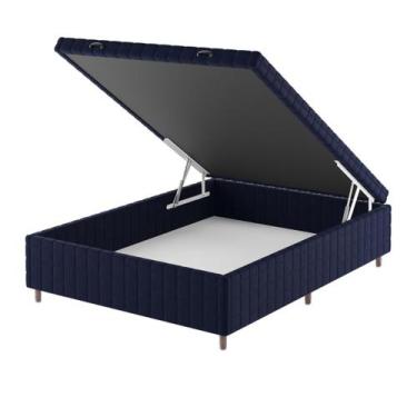 Imagem de Base Box Bau Casal Ravena (43x138x188cm) Turkey Azul - Casa Giulia - V