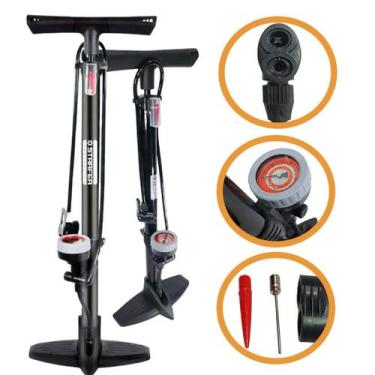 Imagem de Bomba de Ar Manual Encher Pneu Bicicleta Bike Carro Moto 160psi Profis