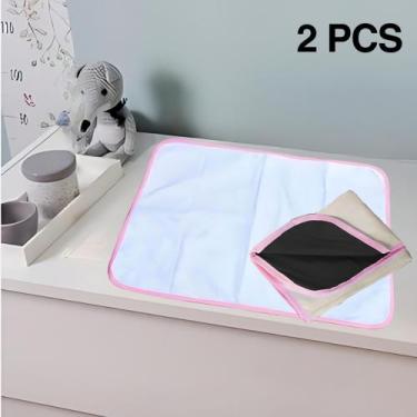 Imagem de 2 pcs Trocadores Portáteis 70x50 Bebê Absorvente Acolchoado Multiuso -