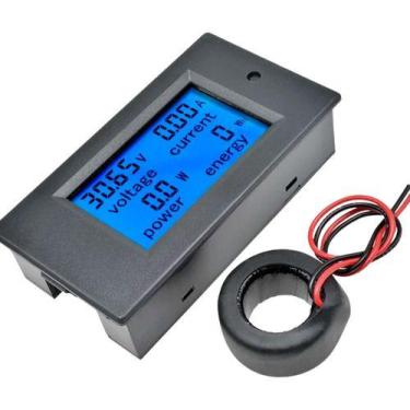 Imagem de  Medidor Digital Ac 80~260v Wattímetro Amperímetro Voltímetro 110v/220