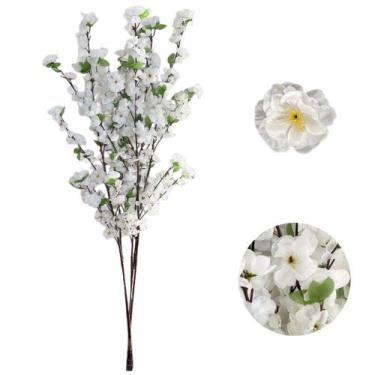 Imagem de 10 Galhos Flor Pessegueiro Cerejeira Artificial Cheia  - Flor Imp