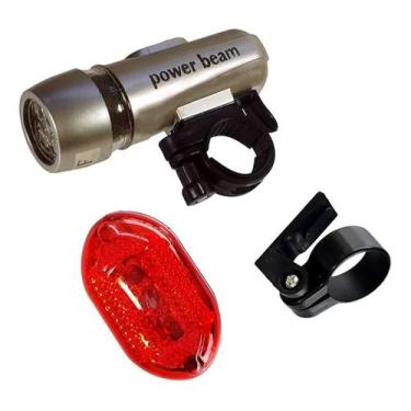 Imagem de Kit Farol Lanterna Pisca Iluminação Leds Para Bike Bicicleta - IDEIA-P