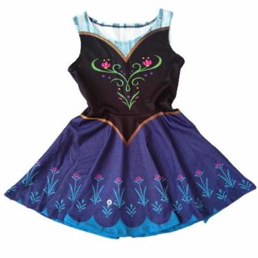 Imagem de Vestido Infantil Anna Frozen Envio Imediato - Bela Elena, 8, Azul