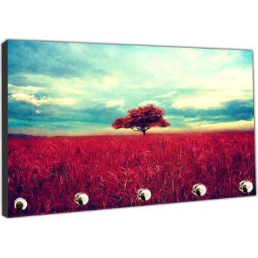Imagem de Porta Chaves Paisagens Árvores  Vintage Natureza Organizador Chaveiro 