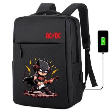 Imagem de Mochila USB Escolar Estampa Infantil Batman Notebooks, Trabalho Escola